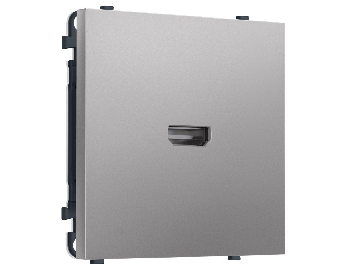 Комплект механизма розетки HDMI 2.1 SIGMA Сталь матовый 30V/900MS 4K-120HZ 8K-60Hz QUANT PRO Ambrella Volt MS514030 (SP5140, PR223) в #REGION_NAME_DECLINE_PP#