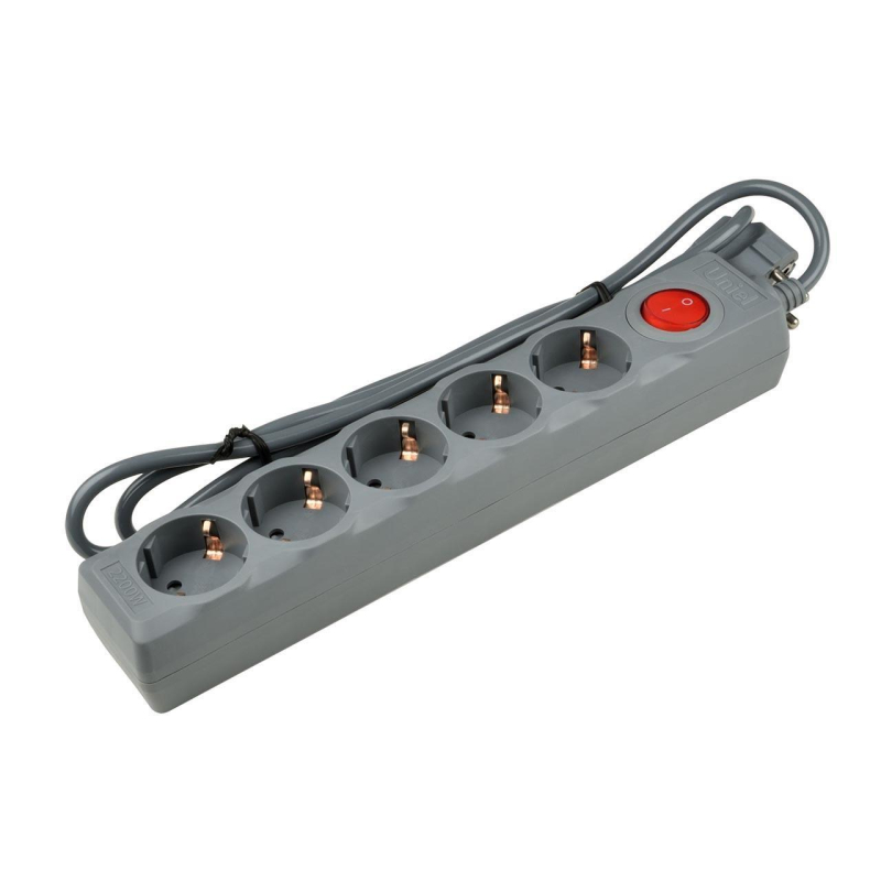 Cетевой фильтр (UL-00001743) Uniel 5гн х 1,5м с/з Universal S-GSU5-1,5 Grey в Санкт-Петербурге