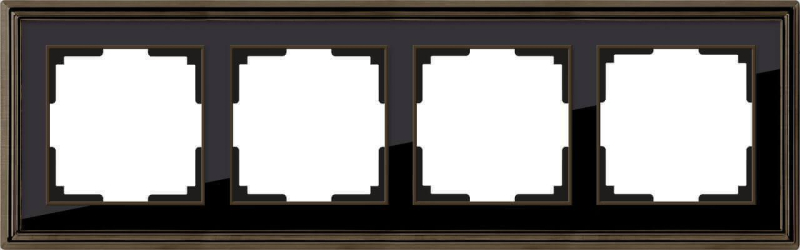 Рамка Werkel Palacio на 4 поста бронза/черный WL17-Frame-04 4690389103711 в #REGION_NAME_DECLINE_PP#