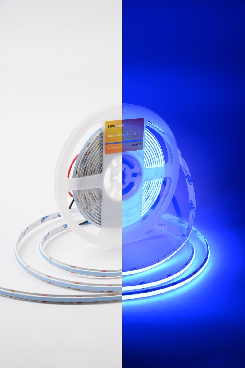 Светодиодная лента LEDS POWER NEW COB 256/м (11Вт/м) 24В синяя 006369 в #REGION_NAME_DECLINE_PP#