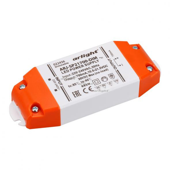 Блок питания Arlight ARJ-SP21700-DIM (15W, 700mA, PFC, Triac) 022436 в Санкт-Петербурге