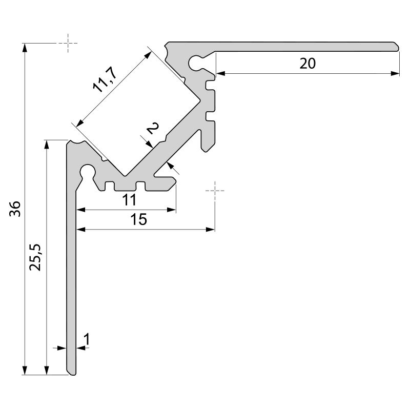 Профиль угловой Deko-Light AV-02-10 970450 в Санкт-Петербурге