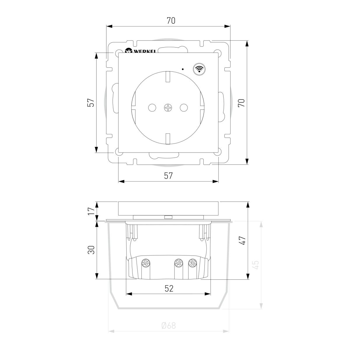 Розетка Wi-Fi Werkel слоновая кость W1171603 4690389176081 в Санкт-Петербурге