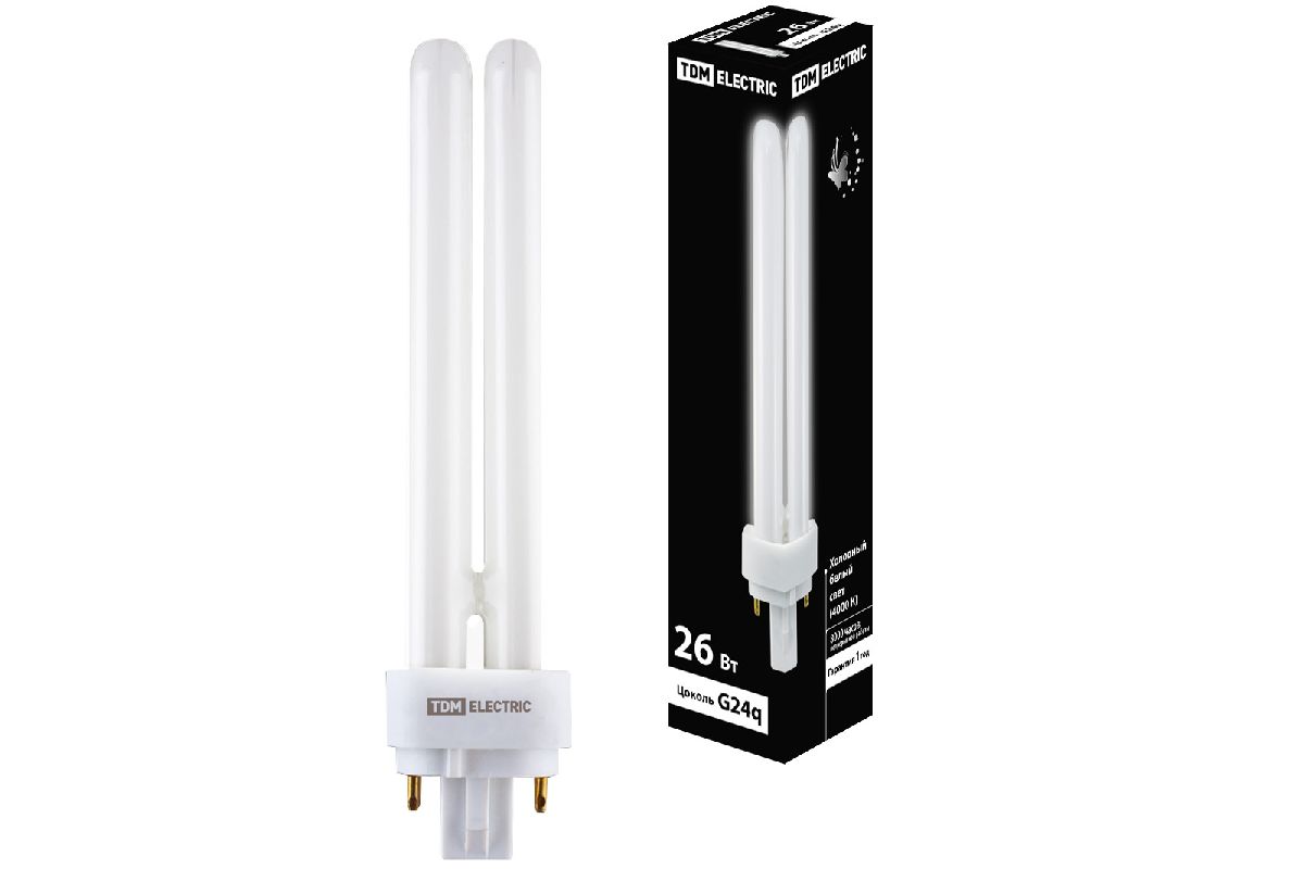Лампа энергосберегающая TDM Electric G24d-3 26W 4000K матовая SQ0323-0092 в Санкт-Петербурге