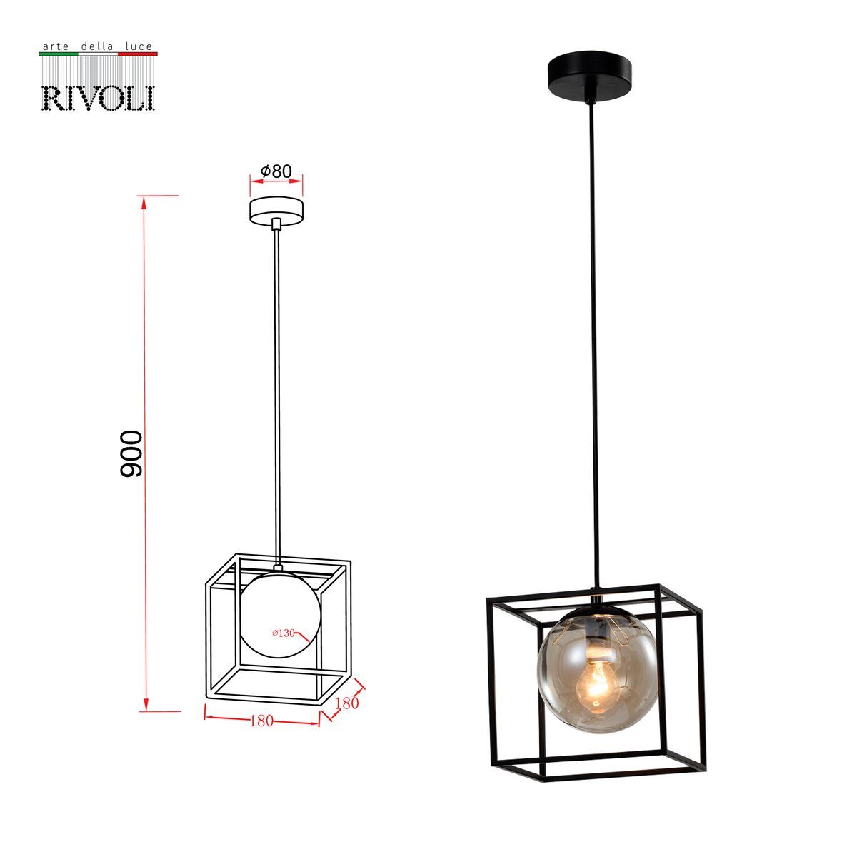 Подвесной светильник Rivoli Miyuki 5146-201 Б0054980 в Санкт-Петербурге