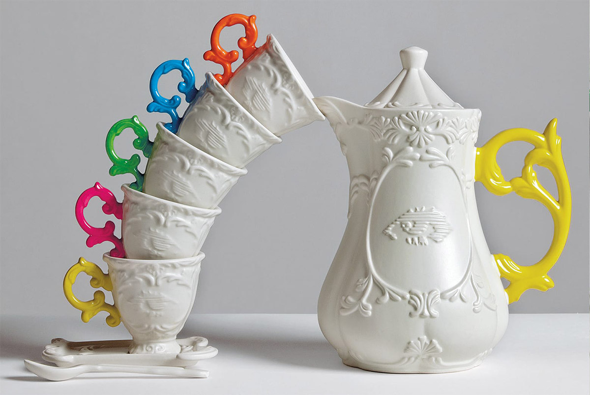 Блюдце с чашкой I-Tea Green Seletti I-Wares 09858 VER в Санкт-Петербурге
