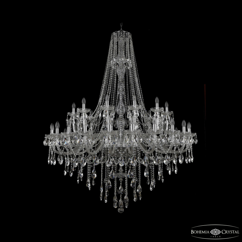 Подвесная люстра Bohemia Ivele Crystal 1415/24+12+6/530/h-187 Ni в Санкт-Петербурге