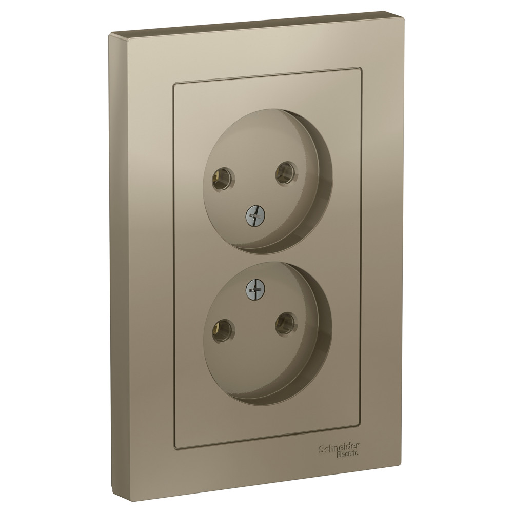 Розетка б/з двойная Systeme Electric AtlasDesign ATN000520 в Санкт-Петербурге