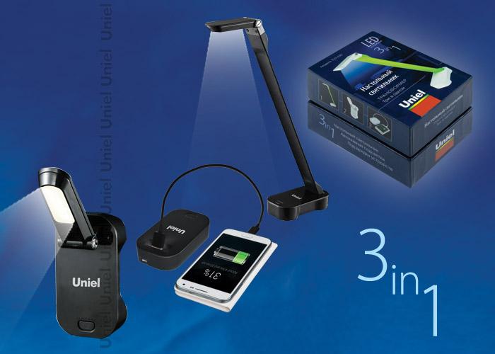 Настольная лампа (UL-00000796) Uniel TLD-530 Black/LED/200Lm/6400K/PB в Санкт-Петербурге