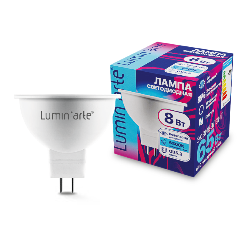 Светодиодная лампа Lumin'arte LSTD-MR16-8W6KGU5.3 в Санкт-Петербурге