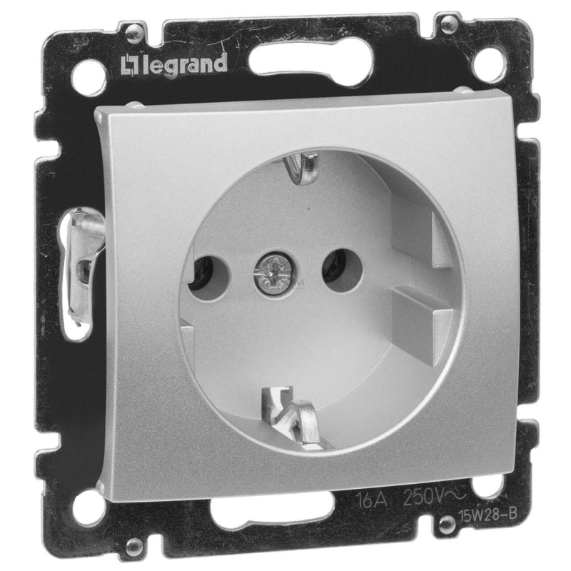 Розетка 2К+3 Legrand Valena 16A 250V с/з винтовой зажим алюминий 770120 в Санкт-Петербурге