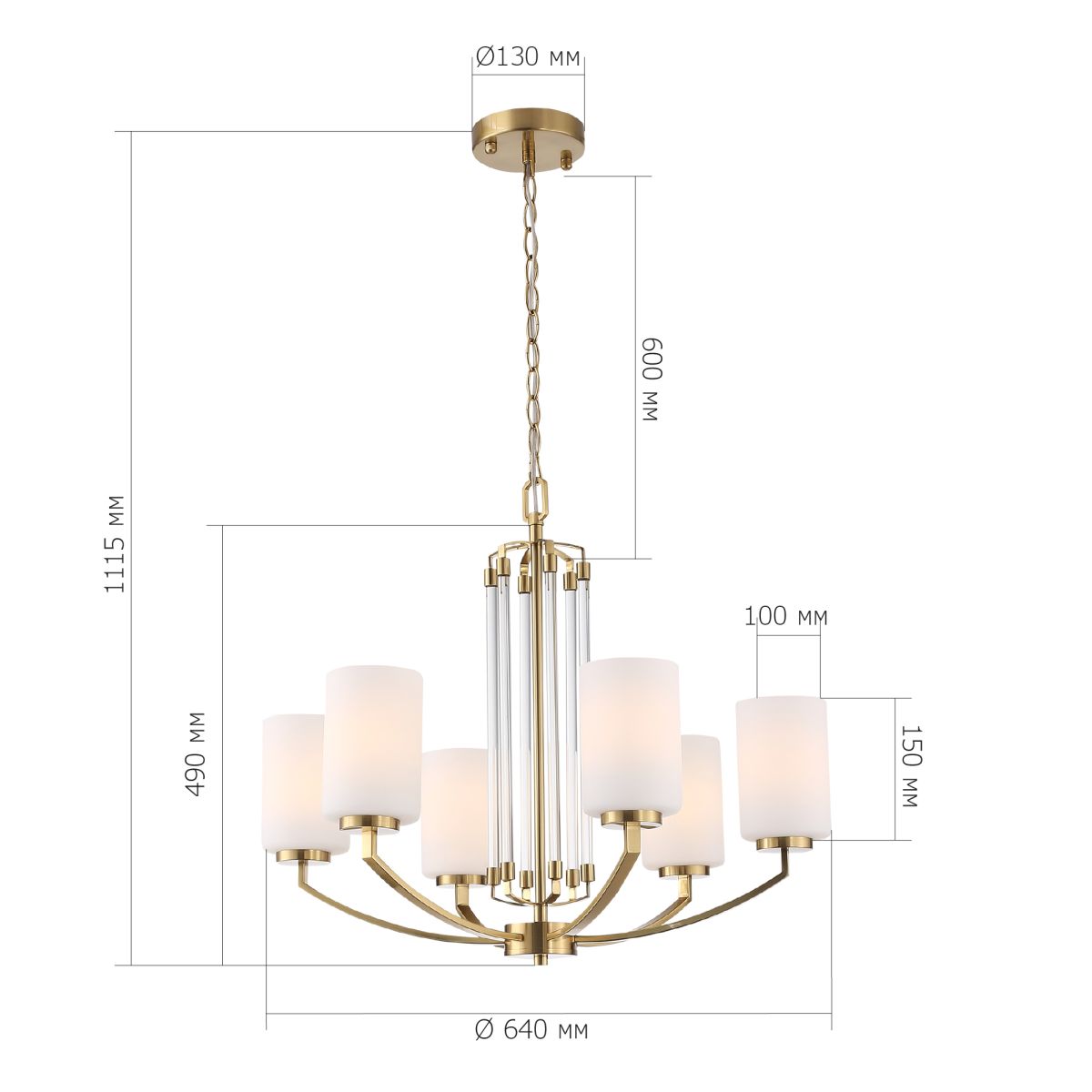 Подвесная люстра  ST Luce Опал SL1403.303.06 в #REGION_NAME_DECLINE_PP#