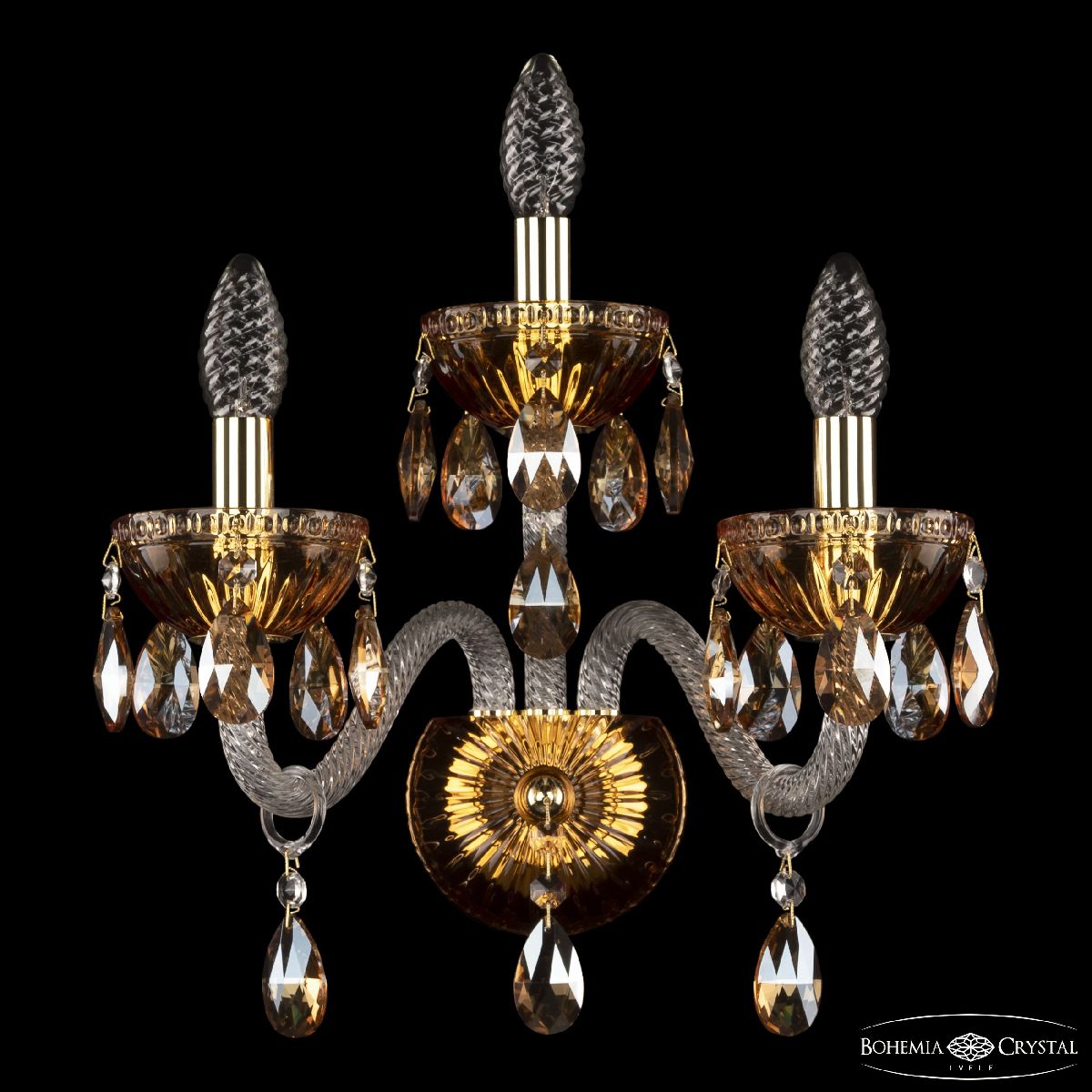 Бра Bohemia Ivele Crystal 5417B/2+1/165 G Amber/M-1G K721 в Санкт-Петербурге