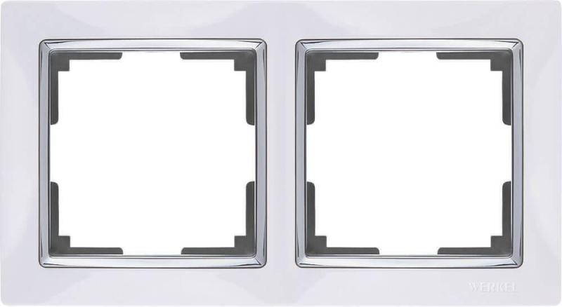 Рамка Werkel Snabb на 2 поста белая WL03-Frame-02-white 4690389046117 в Санкт-Петербурге