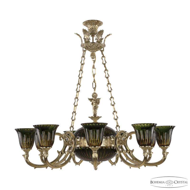 Подвесная люстра Bohemia Ivele Crystal Verona 72009P/9/250 G P2 U Amber-Green/H-1K Y8 FA10B в Санкт-Петербурге