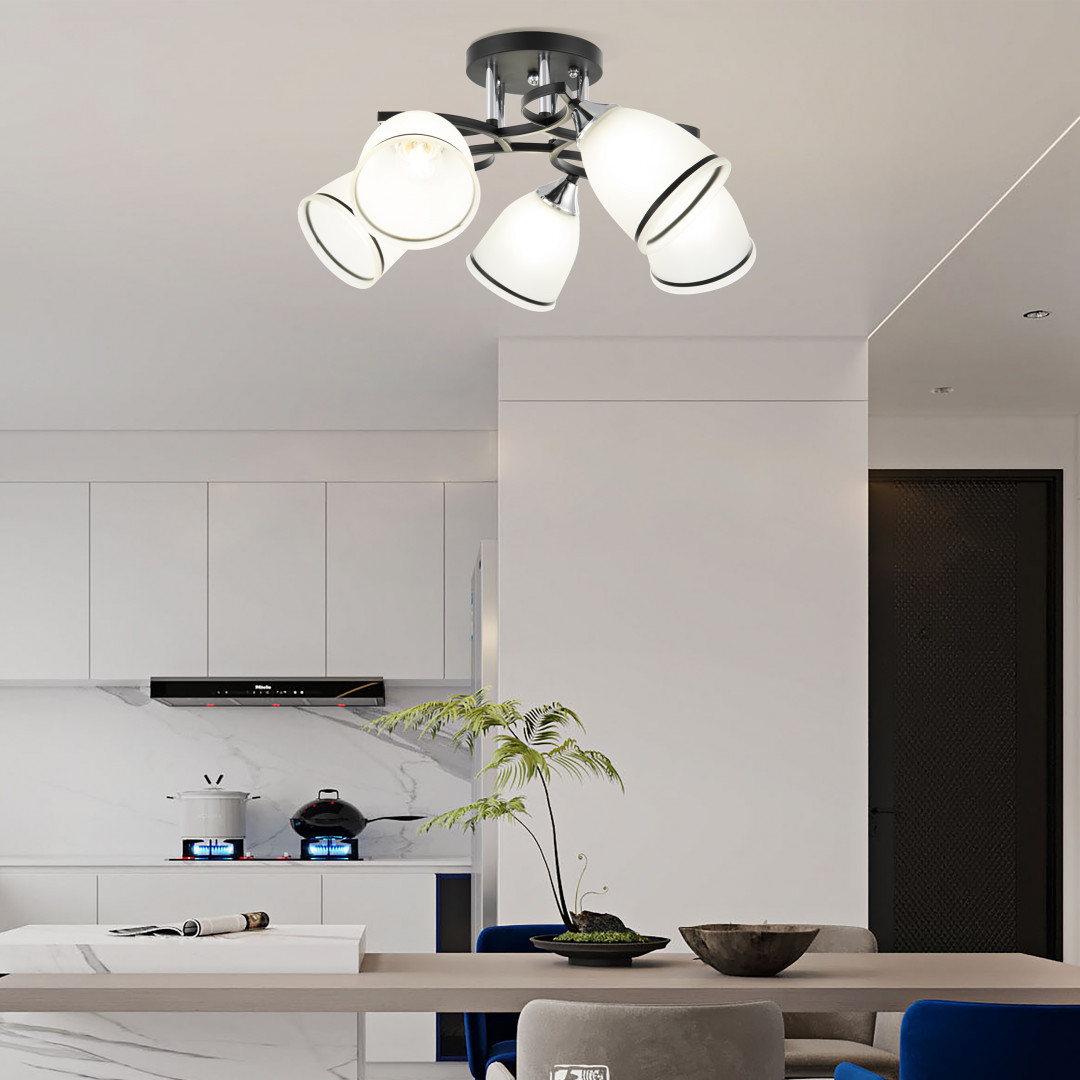 Потолочная люстра Arte Milano Amalfi 325885/5A BK+CR в Санкт-Петербурге