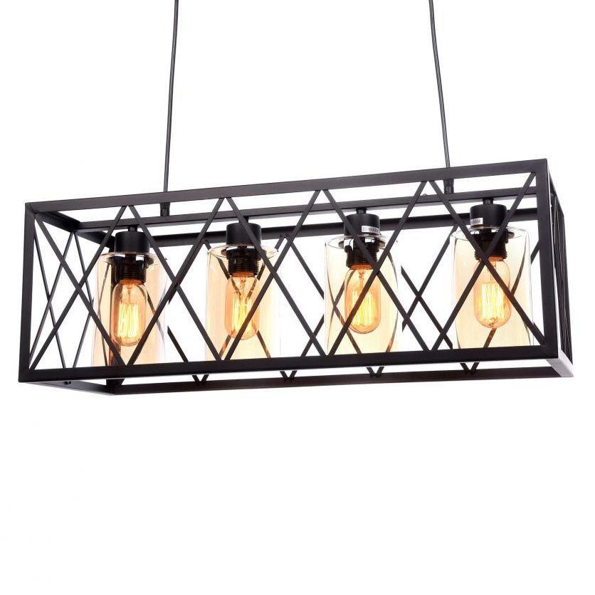 Подвесная люстра Lumina Deco Nortis LDP 11535-4 BK в Санкт-Петербурге