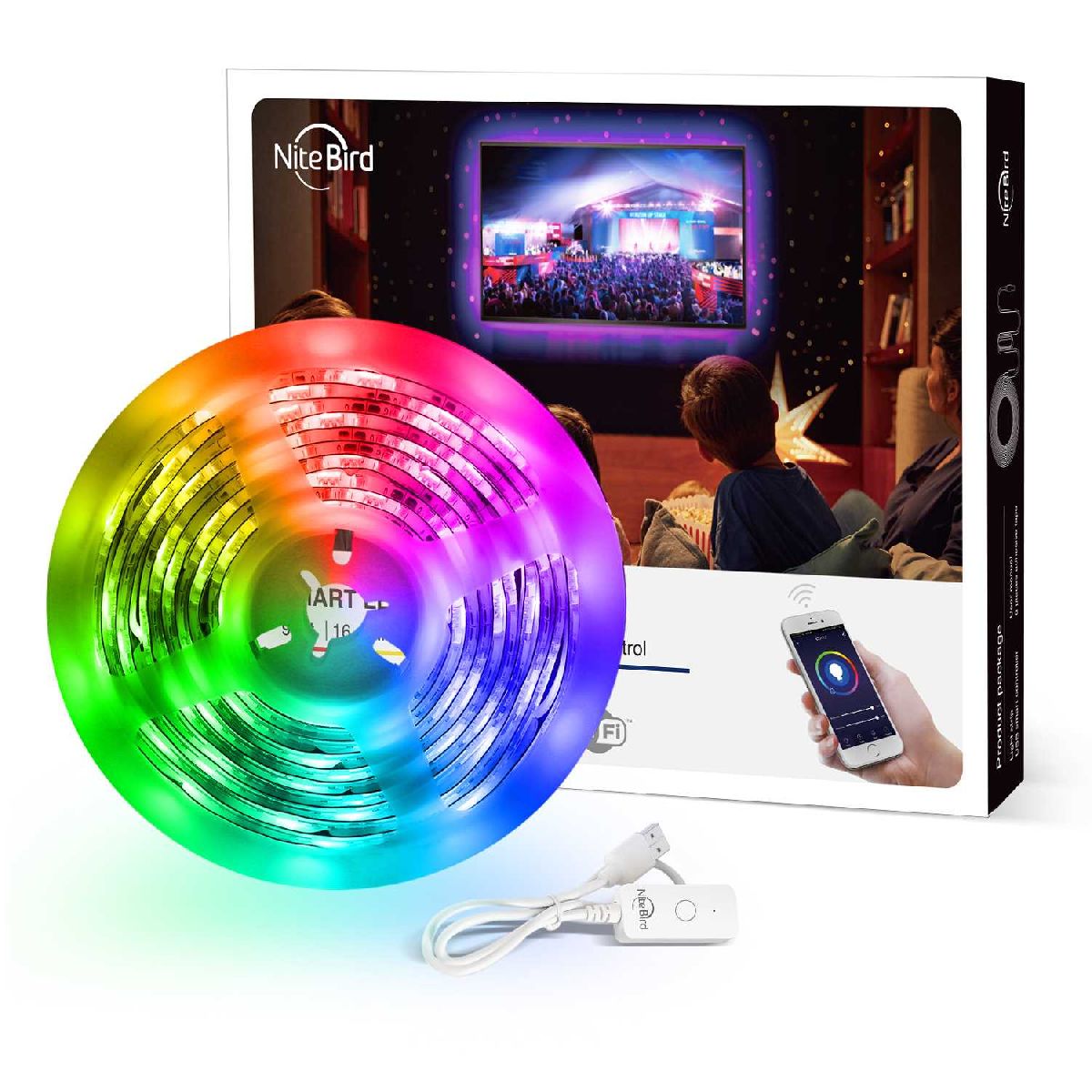 Умная светодиодная лента Nitebird 5Вт RGB 2,8м Wi-Fi SL1 в #REGION_NAME_DECLINE_PP#