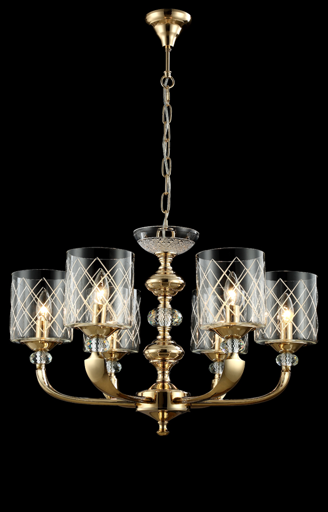 Подвесная люстра Crystal Lux Gracia GRACIA SP6 GOLD в #REGION_NAME_DECLINE_PP#