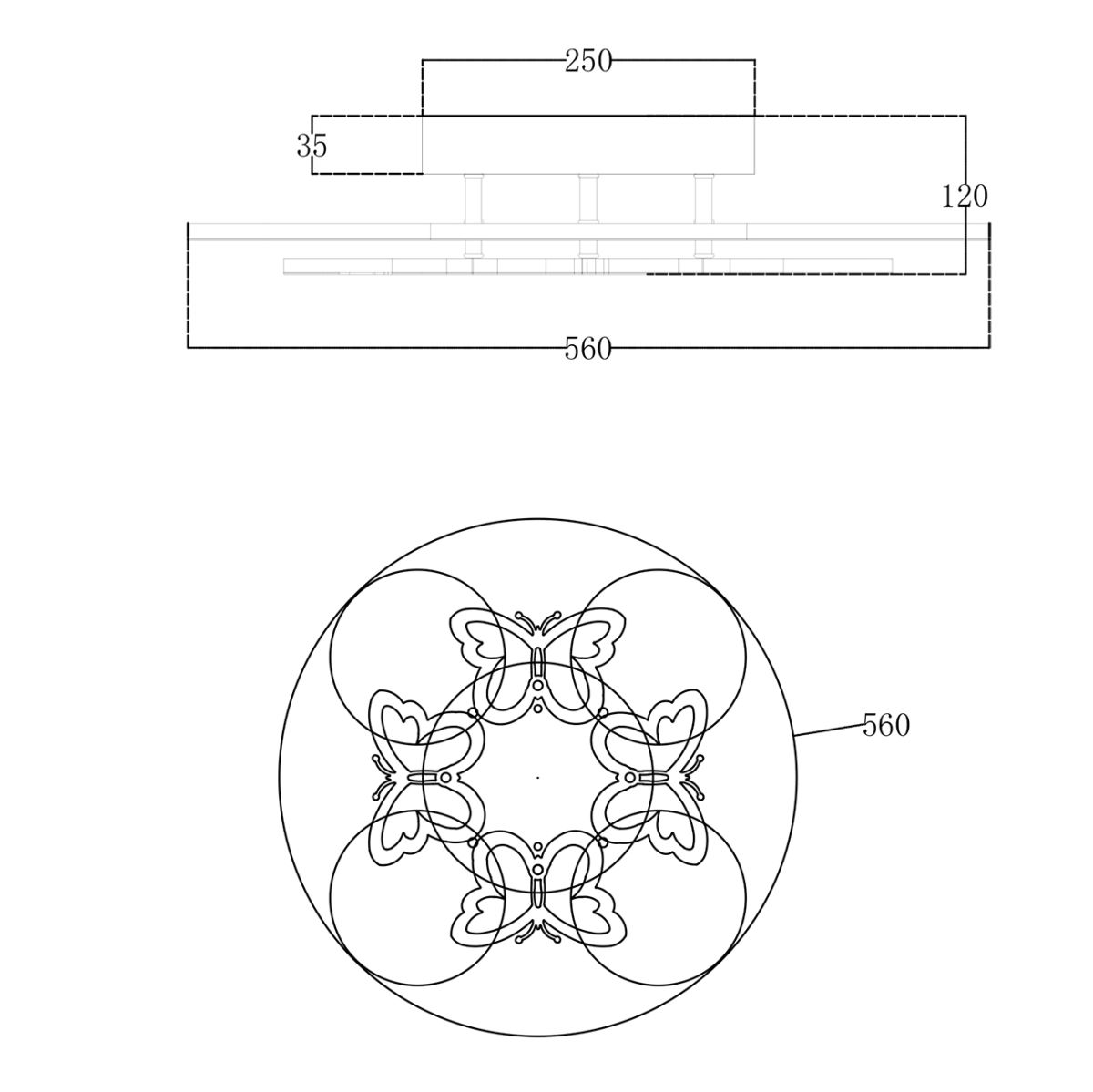 Потолочный светильник Escada Butterfly 10272/8LED в Санкт-Петербурге