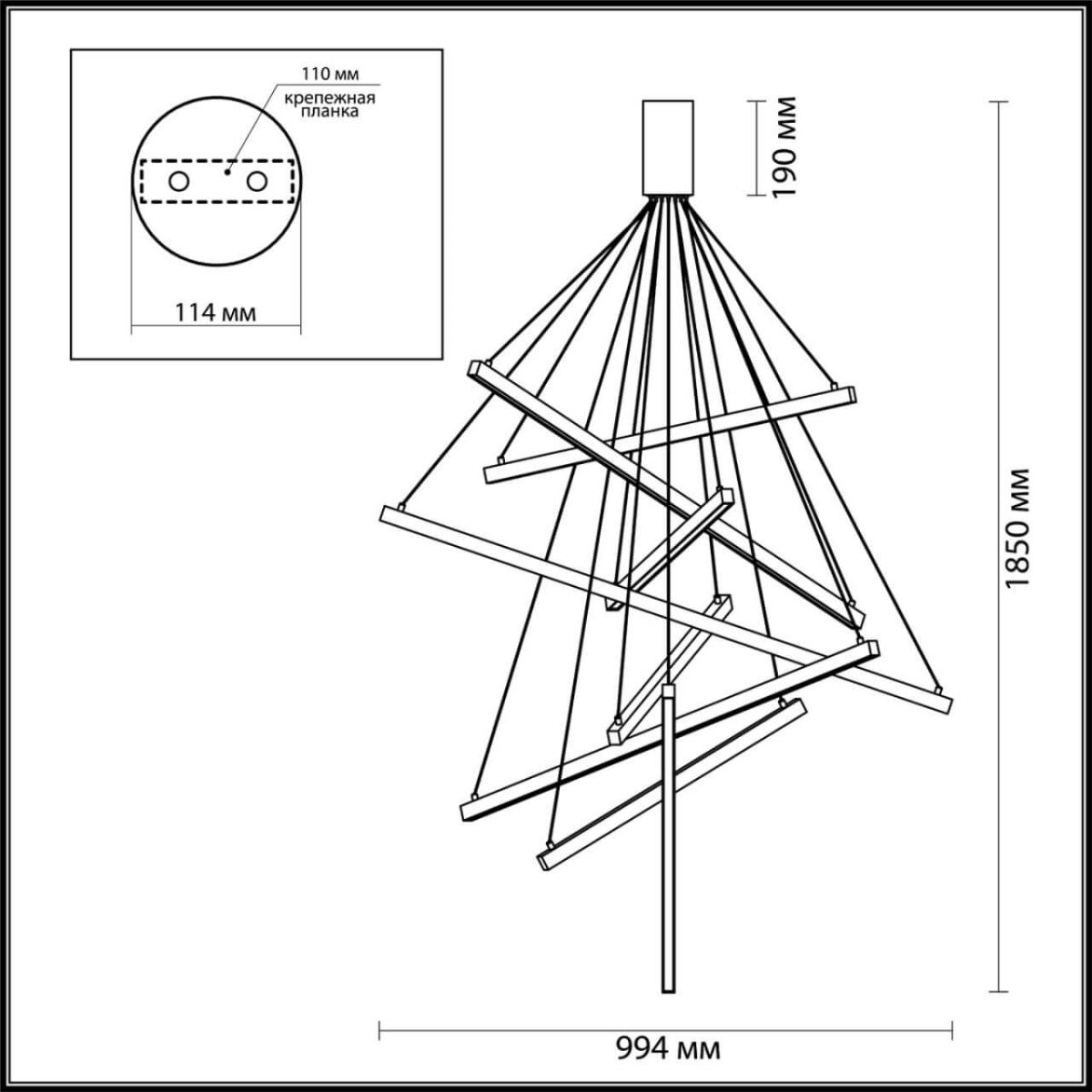 Подвесной светодиодный светильник Odeon Light Cometa 3860/96L в Санкт-Петербурге