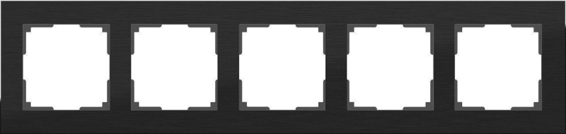 Рамка Werkel Aluminium на 5 постов алюминий черный WL11-Frame-05 4690389110481 в Санкт-Петербурге