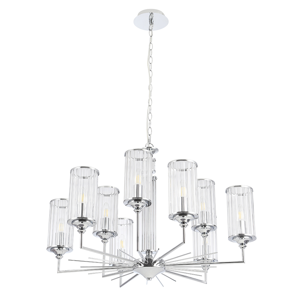 Подвесная люстра Crystal Lux GLORIA SP9 CHROME в #REGION_NAME_DECLINE_PP#