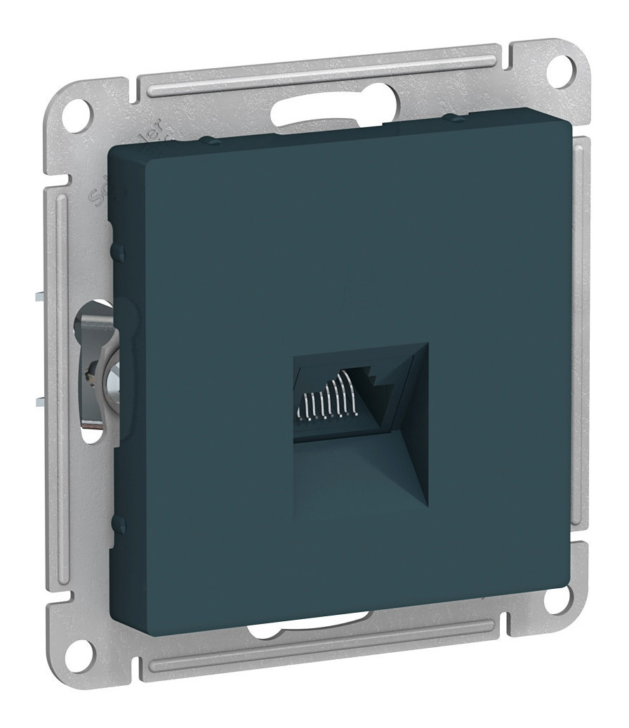 Розетка компьютерная RJ45, механизм Systeme Electric AtlasDesign Изумруд ATN000883 в Санкт-Петербурге