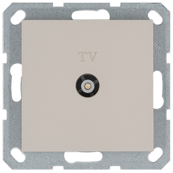Розетка TV Ф9.5mm оконечная с накладкой, цвет Тауп Jasmart G6001T в Санкт-Петербурге