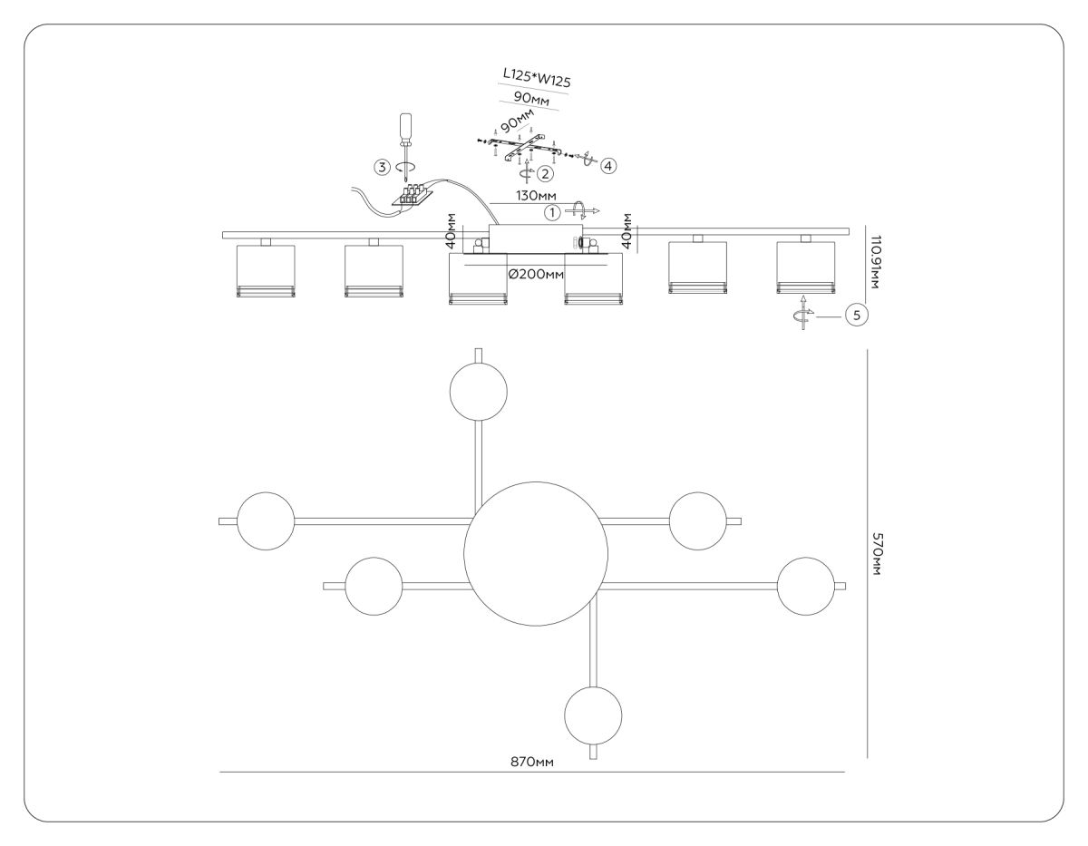 Потолочный светильник Ambrella Light Comfort Style GX53 FL51755 в Санкт-Петербурге