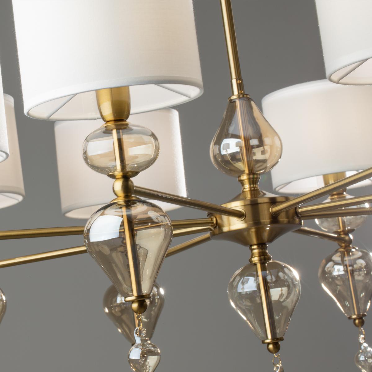 Люстра на штанге Freya Raise FR5369CL-08BS в #REGION_NAME_DECLINE_PP#