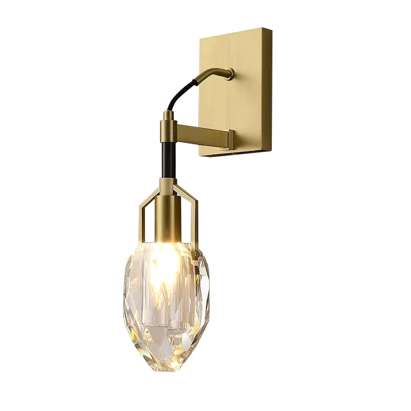 Бра DeLight Collection Wall lamp 8960-1W brass/clear в #REGION_NAME_DECLINE_PP#