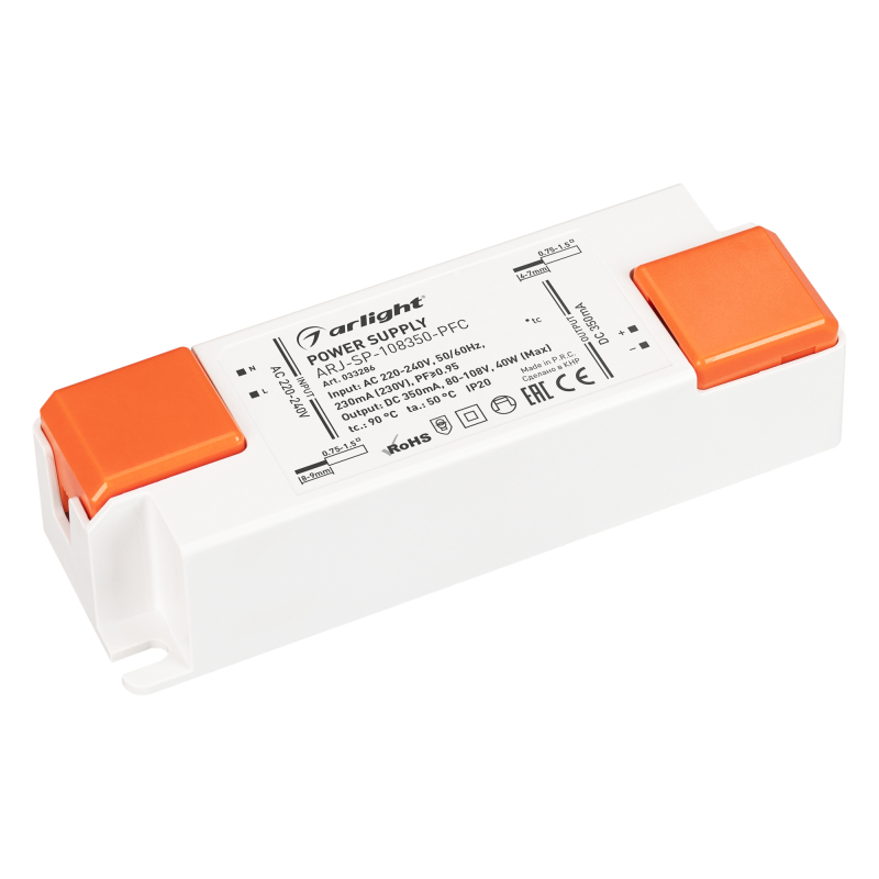 Блок питания Arlight ARJ-SP-108350-PFC (40W, 80-108V, 350mA) 033286 в Санкт-Петербурге