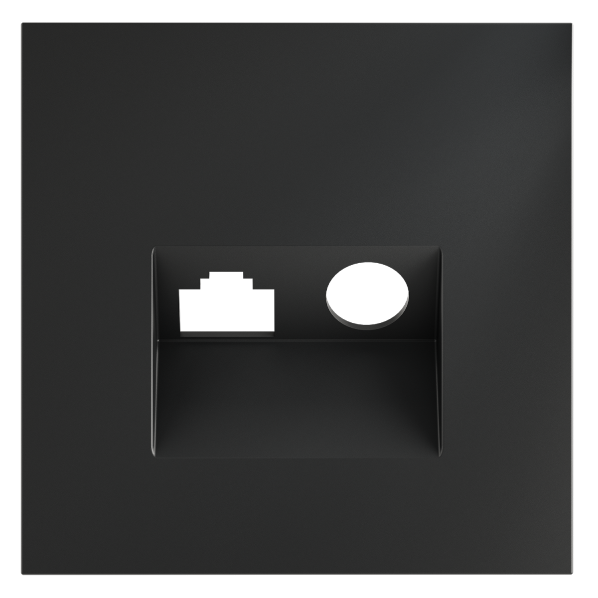 Накладка для розетки TV+RJ45 кат. 6 Voltum S70 (графит) VLS002707 в #REGION_NAME_DECLINE_PP#