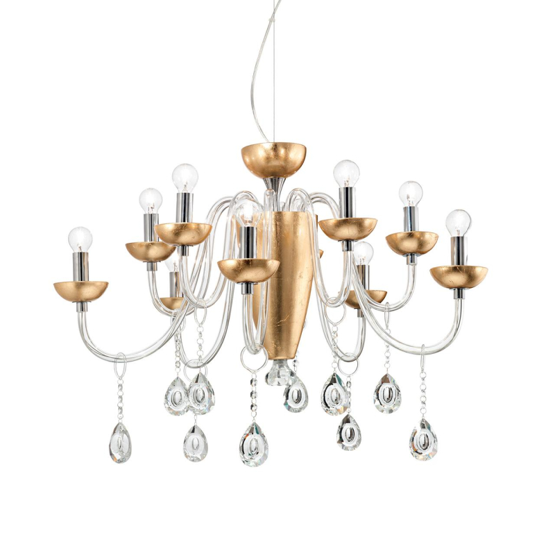 Подвесная люстра Ideal Lux Camelia SP10 Oro 125084 в Санкт-Петербурге