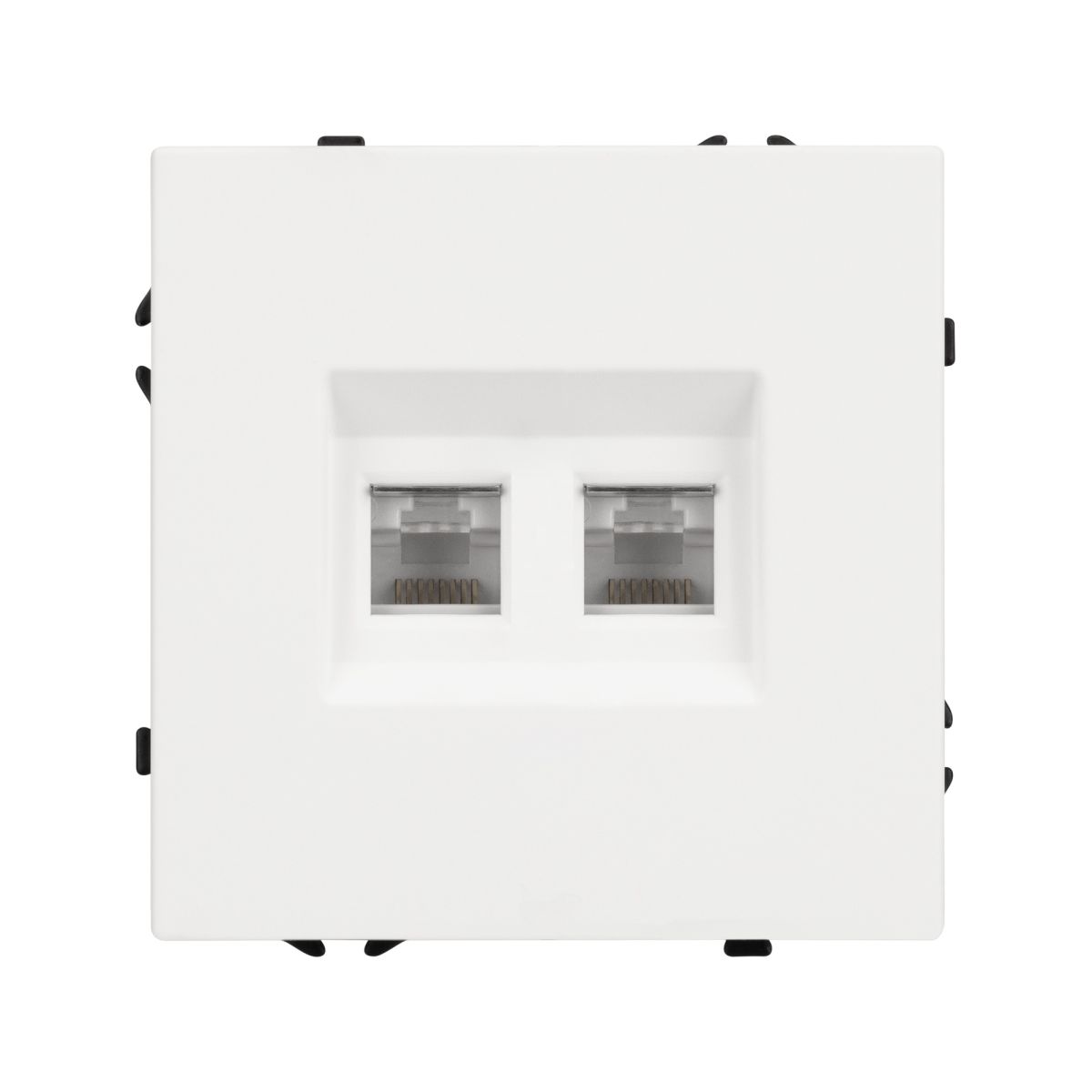 Механизм сдвоенной телефонной розетки Arlight SCT-NOBE-MTL2-SFPL-WH (RJ-11, 4C) (Белый кварц) 054308 в Санкт-Петербурге