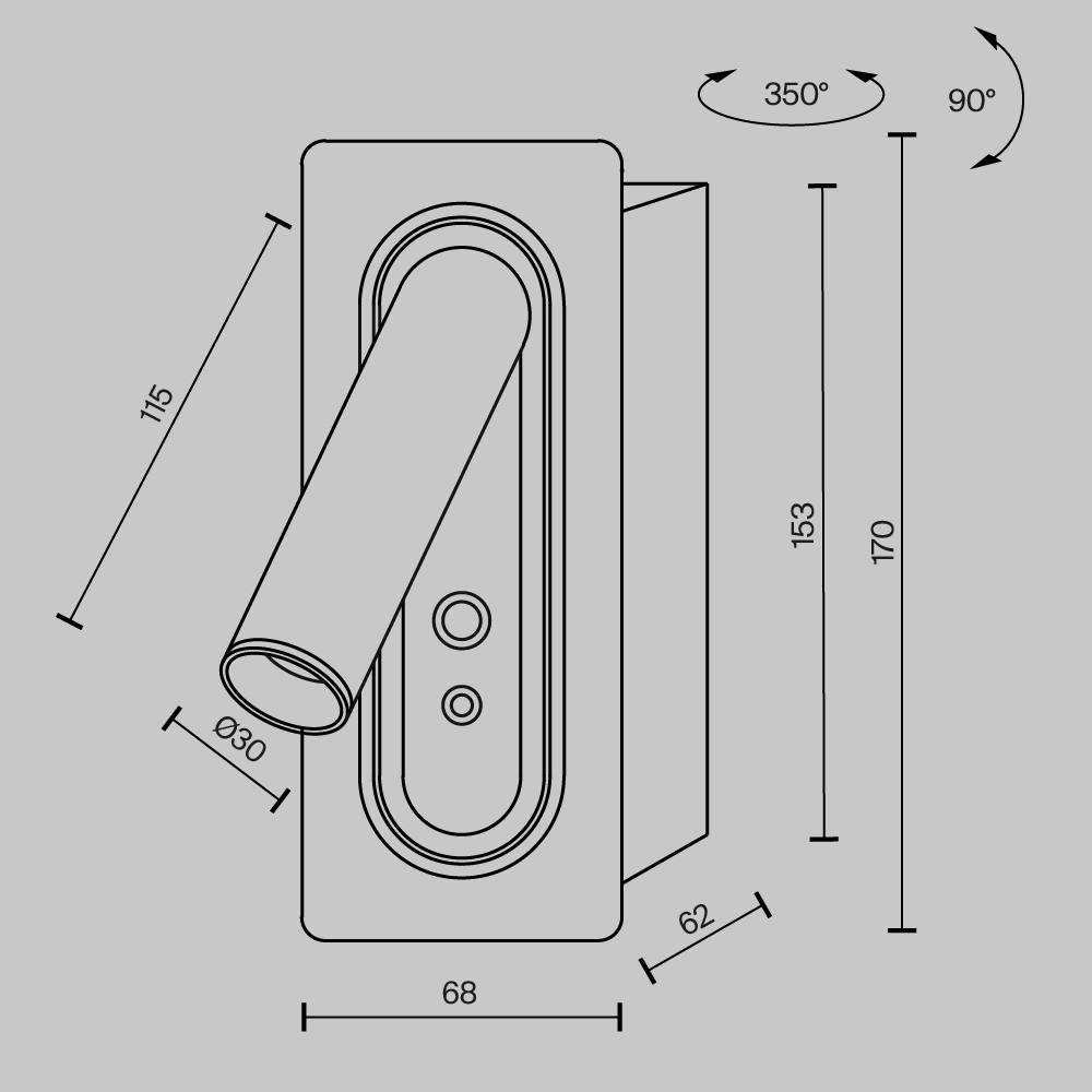 Настенный светильник Maytoni Axiom MOD495WL-L3B3K в Санкт-Петербурге