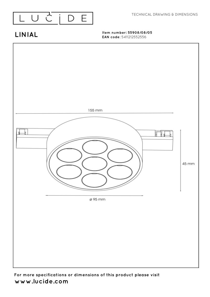 Трековый светильник Lucide Linial Xavi 55908/08/05 в Санкт-Петербурге