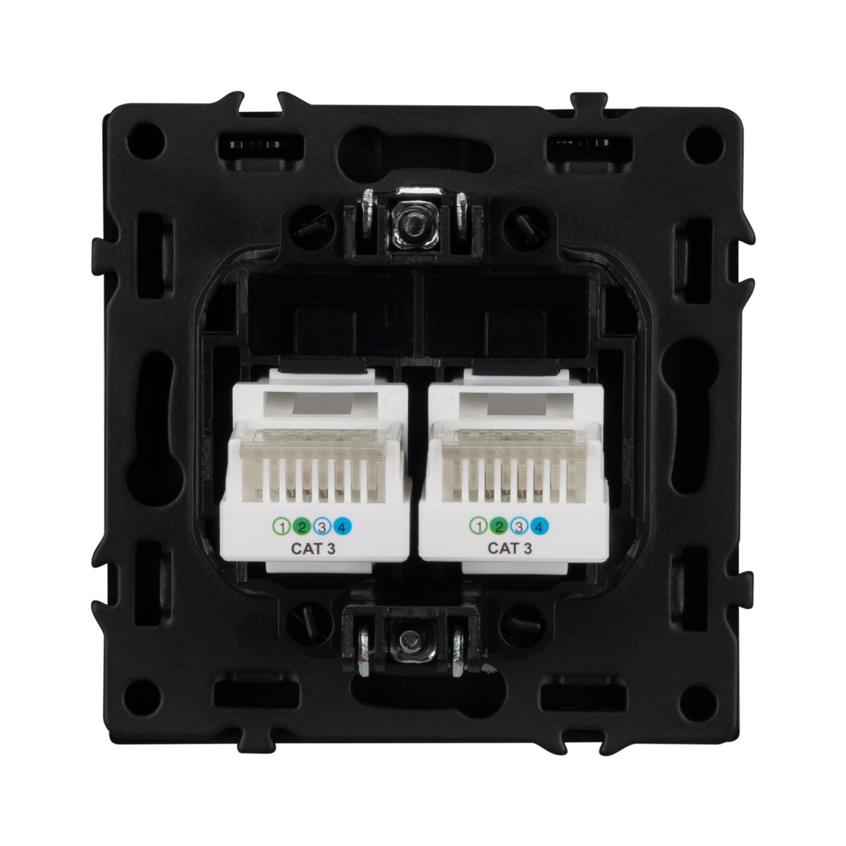 Розетка телефонная двойная софт-тач черный оникс Arlight SCT-MTL2-SFPL-BK (2хRJ-11, 4C) 054309(1) в #REGION_NAME_DECLINE_PP#