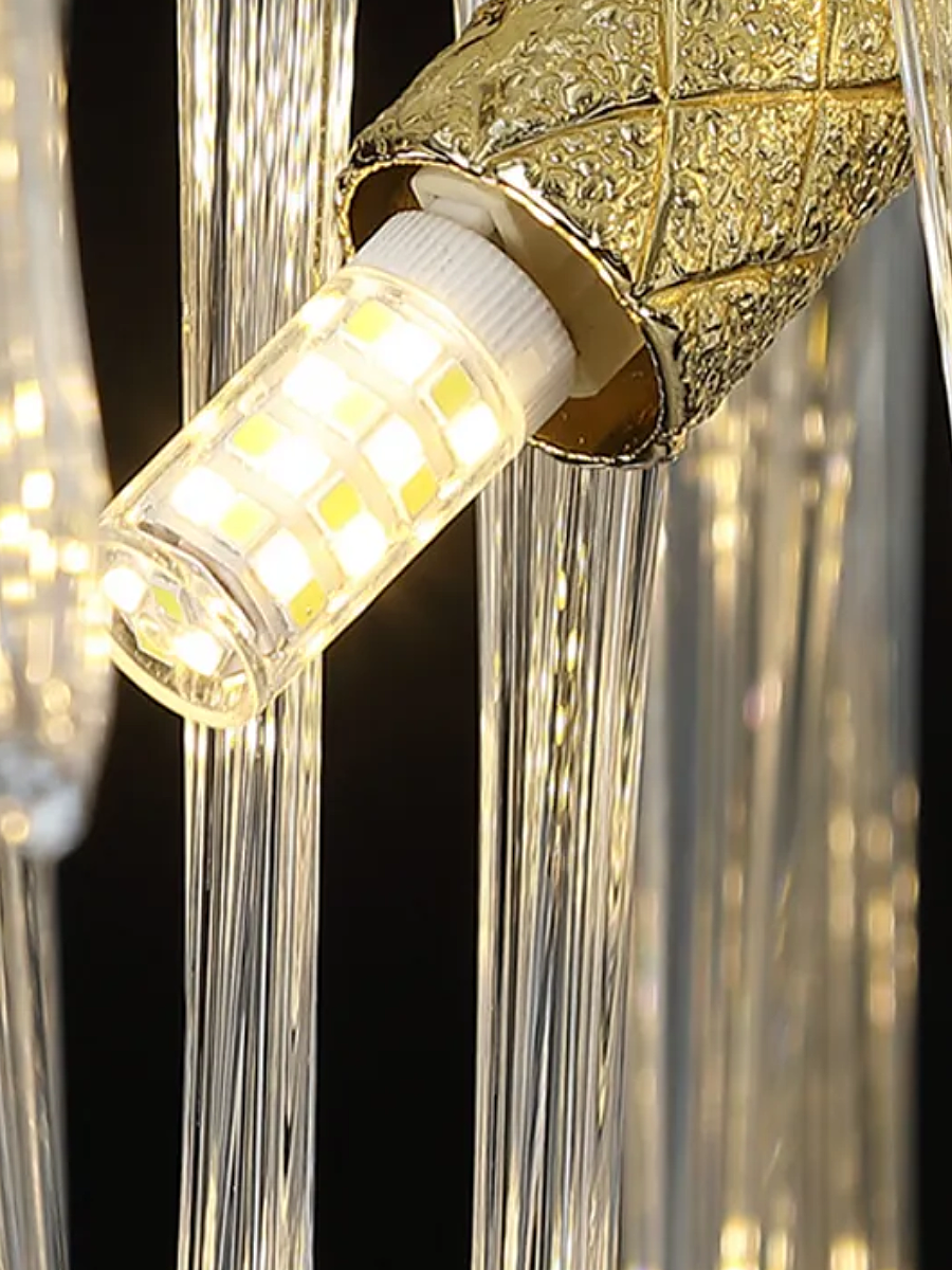 Подвесная люстра Lightera Drops LE301L-8G в #REGION_NAME_DECLINE_PP#