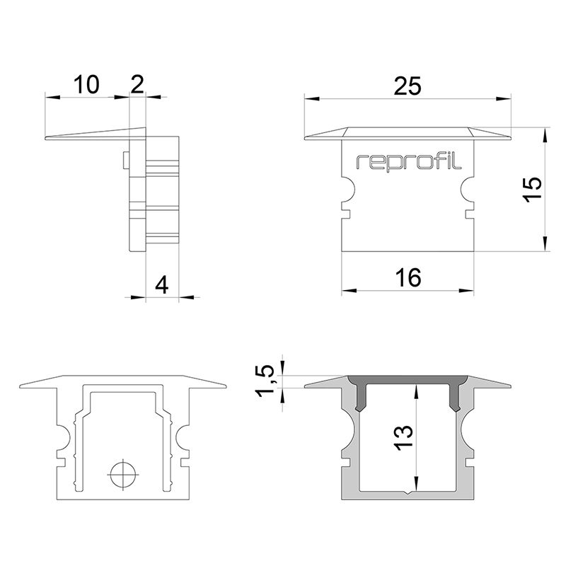 Торцевая заглушка (2 шт.) Deko-Light P-ET-02-10 978130 в Санкт-Петербурге