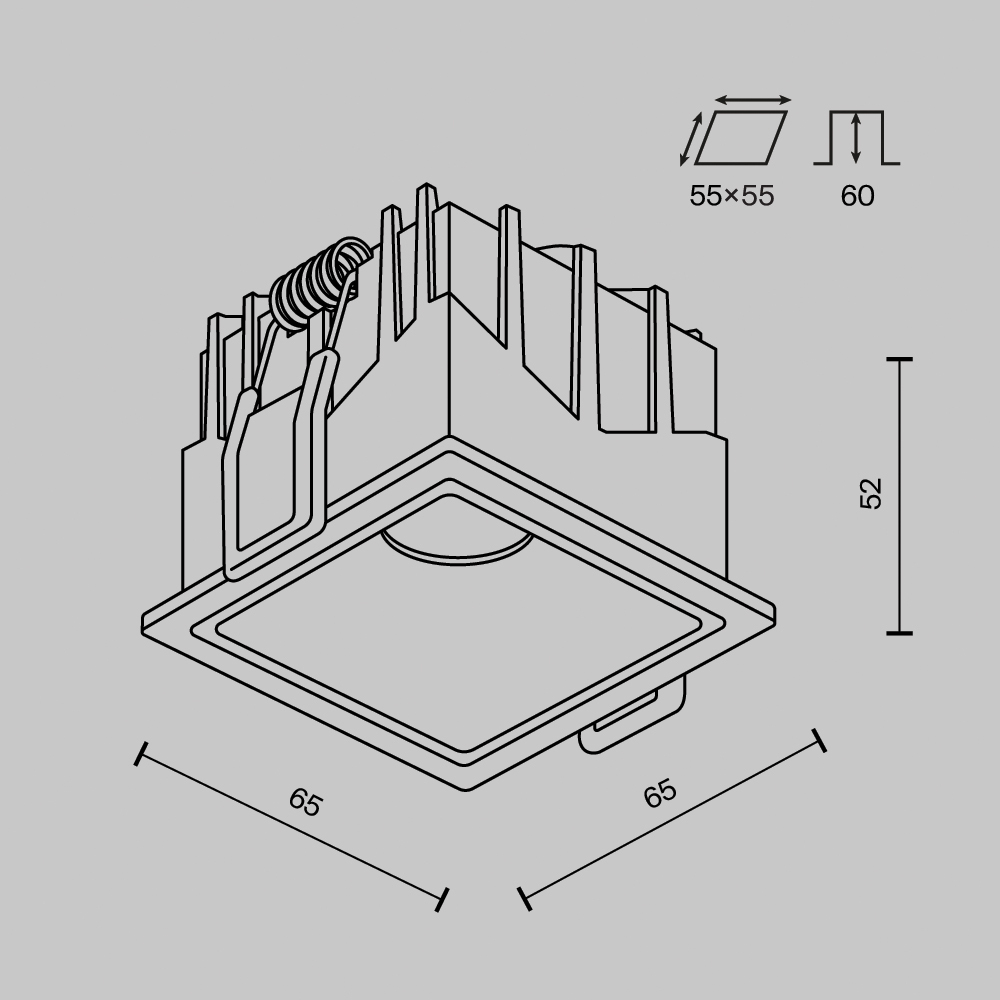 Встраиваемый светильник Maytoni Alfa LED DL043-01-10W4K-SQ-B-1 в Санкт-Петербурге