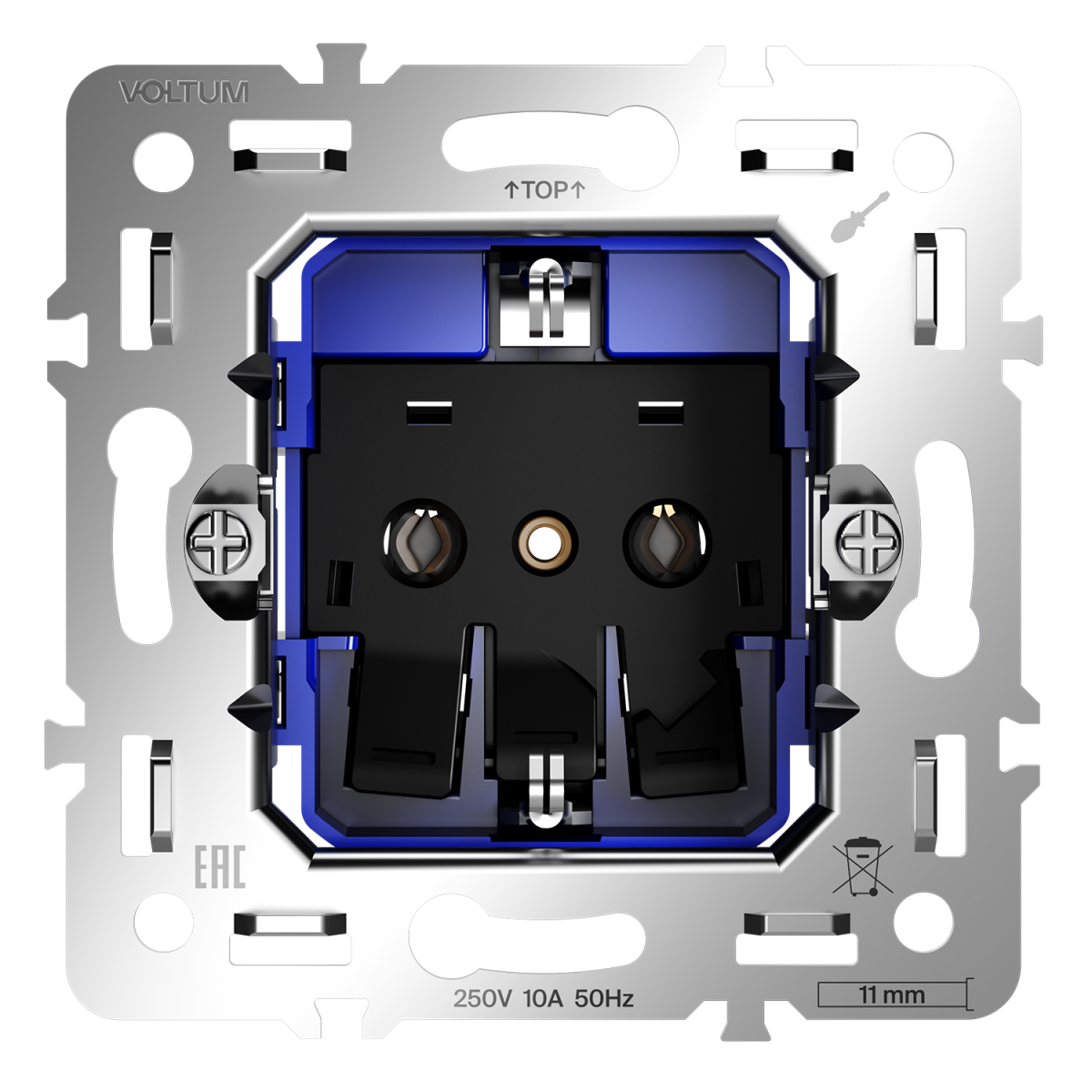 Механизм розетки с заземлением 16А Voltum S70 VLS0401M в Санкт-Петербурге