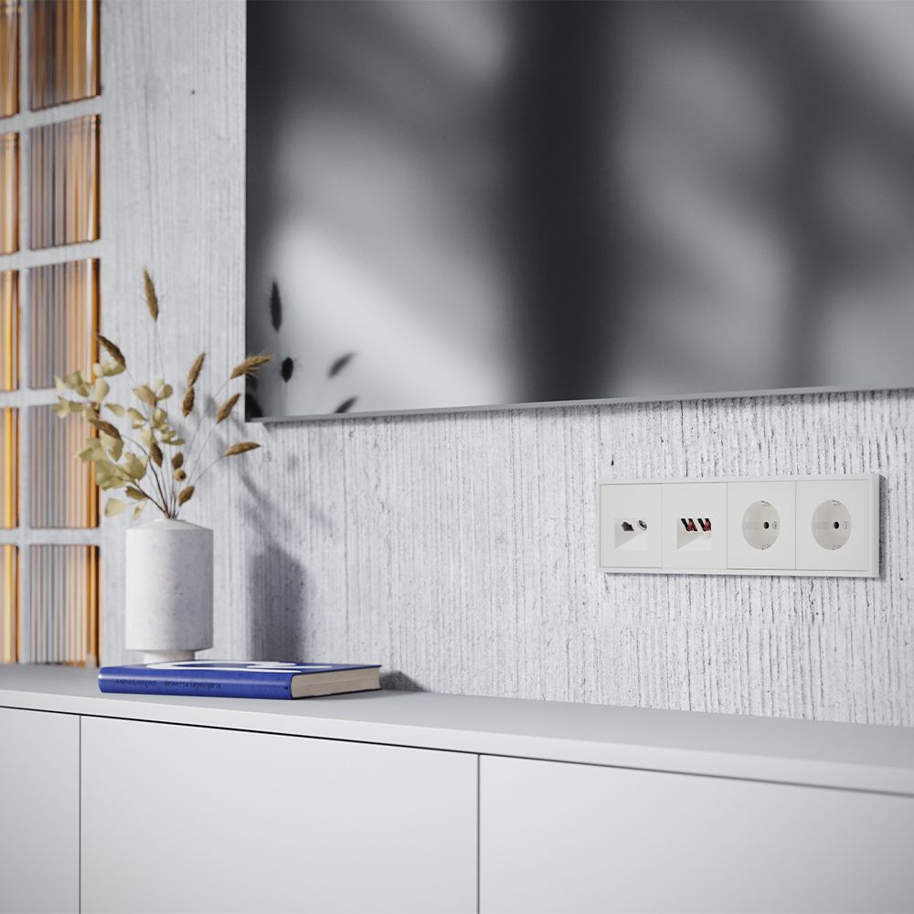 Накладка для розетки TV+RJ45 кат. 6 Voltum S70 (хлопок) VLS002713 в #REGION_NAME_DECLINE_PP#