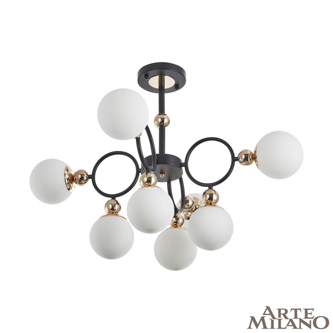 Потолочная люстра Arte Milano Neapolis 274307/8 BK/GD в #REGION_NAME_DECLINE_PP#