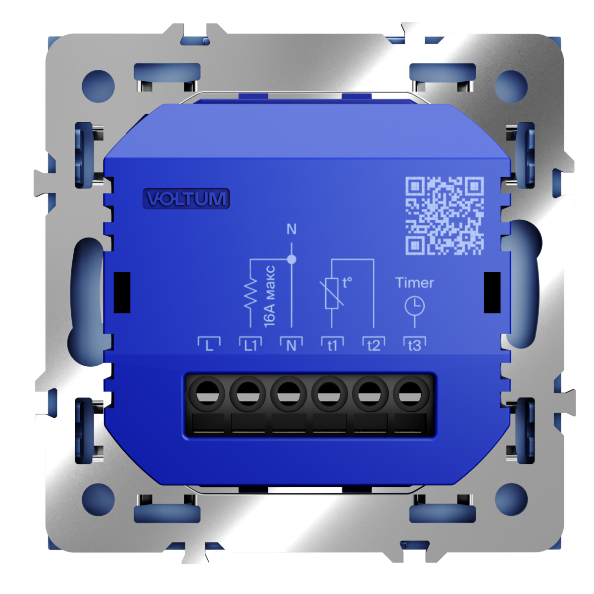 Терморегулятор электронный Voltum S70 с индикацией и датчиком, для теплого пола, (деним) VLS070115 в #REGION_NAME_DECLINE_PP#