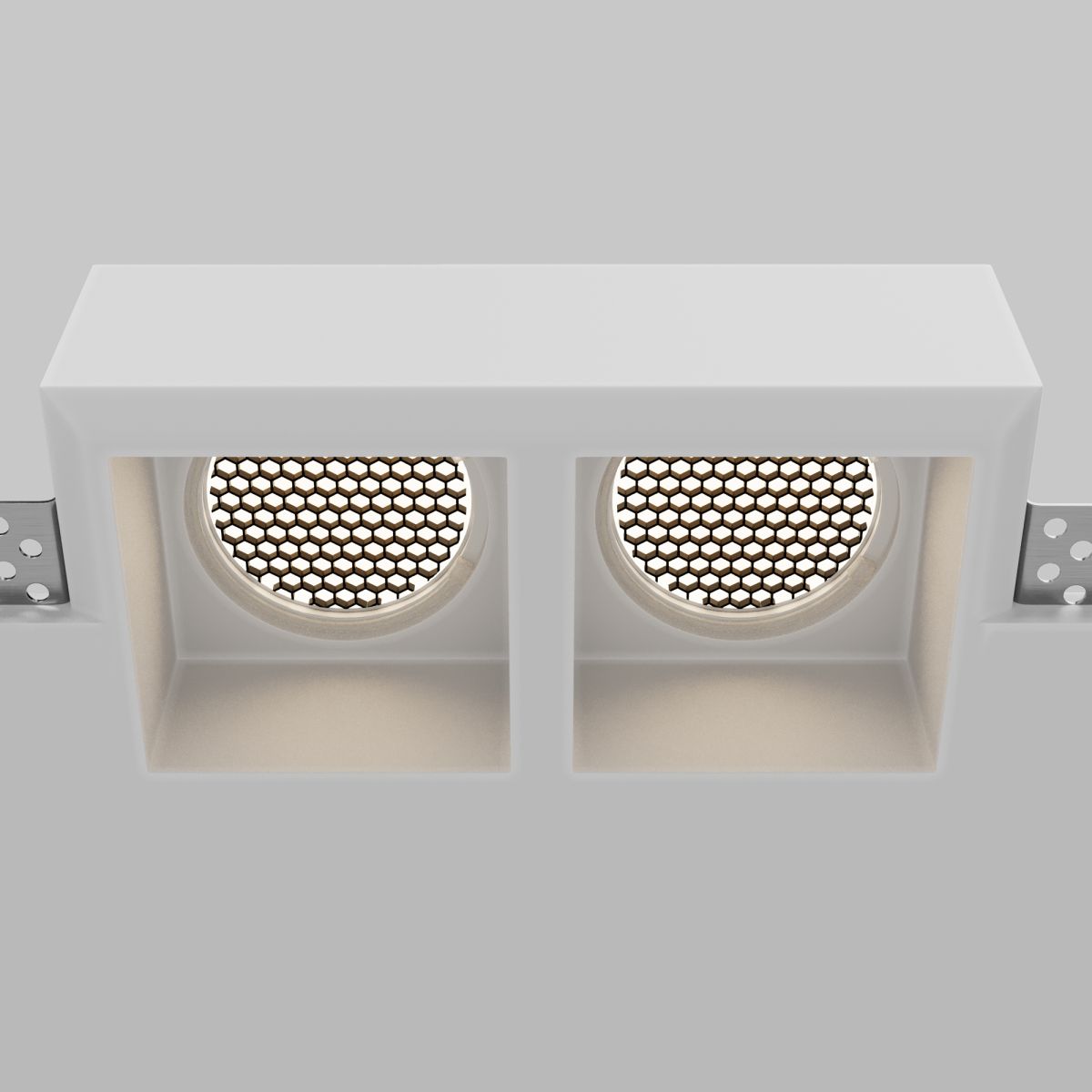 Встраиваемый светильник прямоугольный Maytoni Technical Gyps Modern DL131-GU10-02-W в #REGION_NAME_DECLINE_PP#