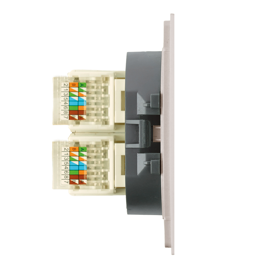 Розетка компьютерная 2-местная RJ-45 (механизм) Stekker Мия RST00-3111-08 50481 в #REGION_NAME_DECLINE_PP#