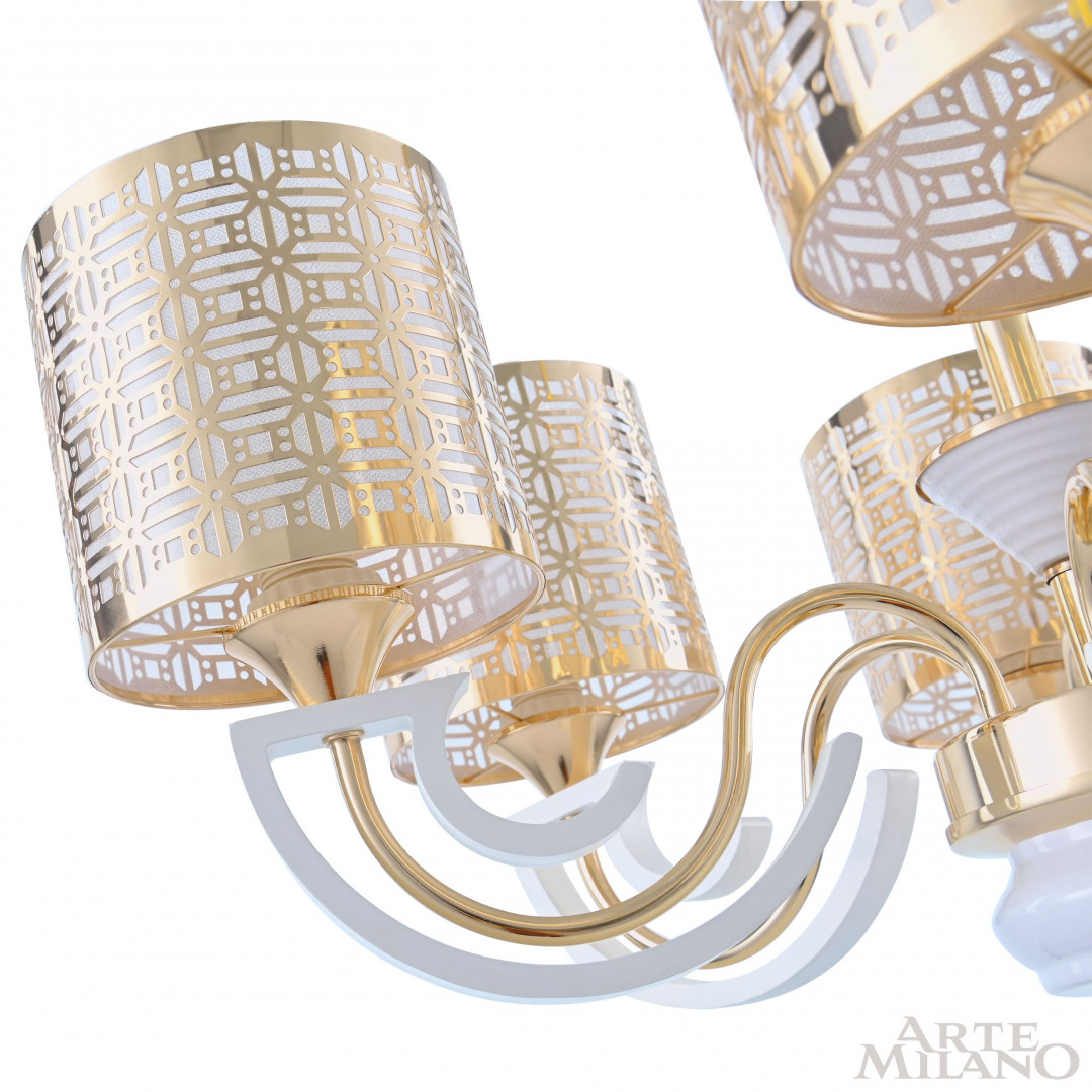 Подвесная люстра Arte Milano Florentia-8857 308857/6 Wh/Gd в Санкт-Петербурге