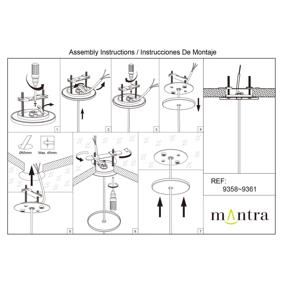Основание потолочное утопленное 1L Mantra Modular Light Florones 9359 в Санкт-Петербурге